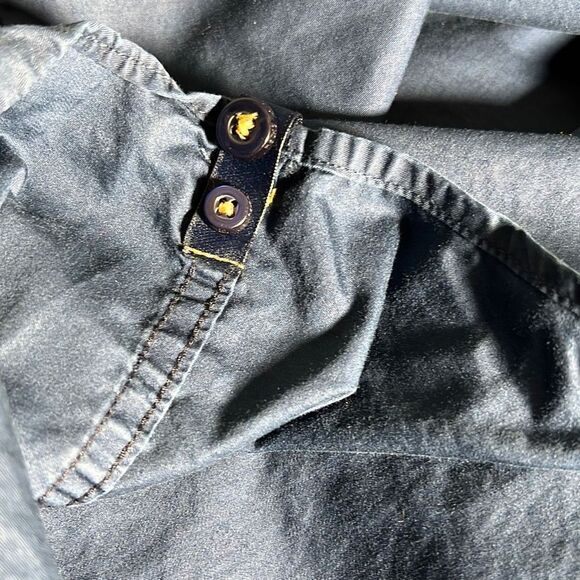 Ecko Unltd Mens Button Down Shirt Plaid Patch Logo Cotton Rhino Brand Blue XXL - Picture 8 of 16